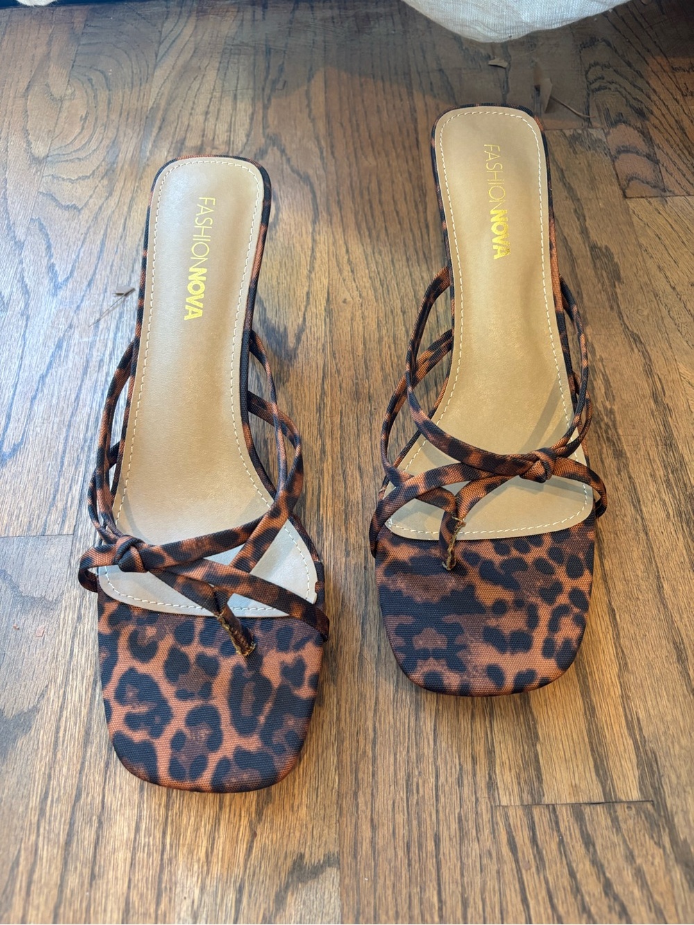 Fashion Nova New Leopard Print Strappy Slide Sandals - Brown